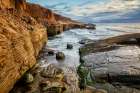USA, California, San Diego. Tide pools at Cabrillo National Monument at sunset Art Print